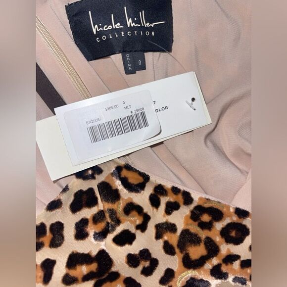 Nicole Miller Burn Out Leopard Slip Dress - Picture 5 of 6